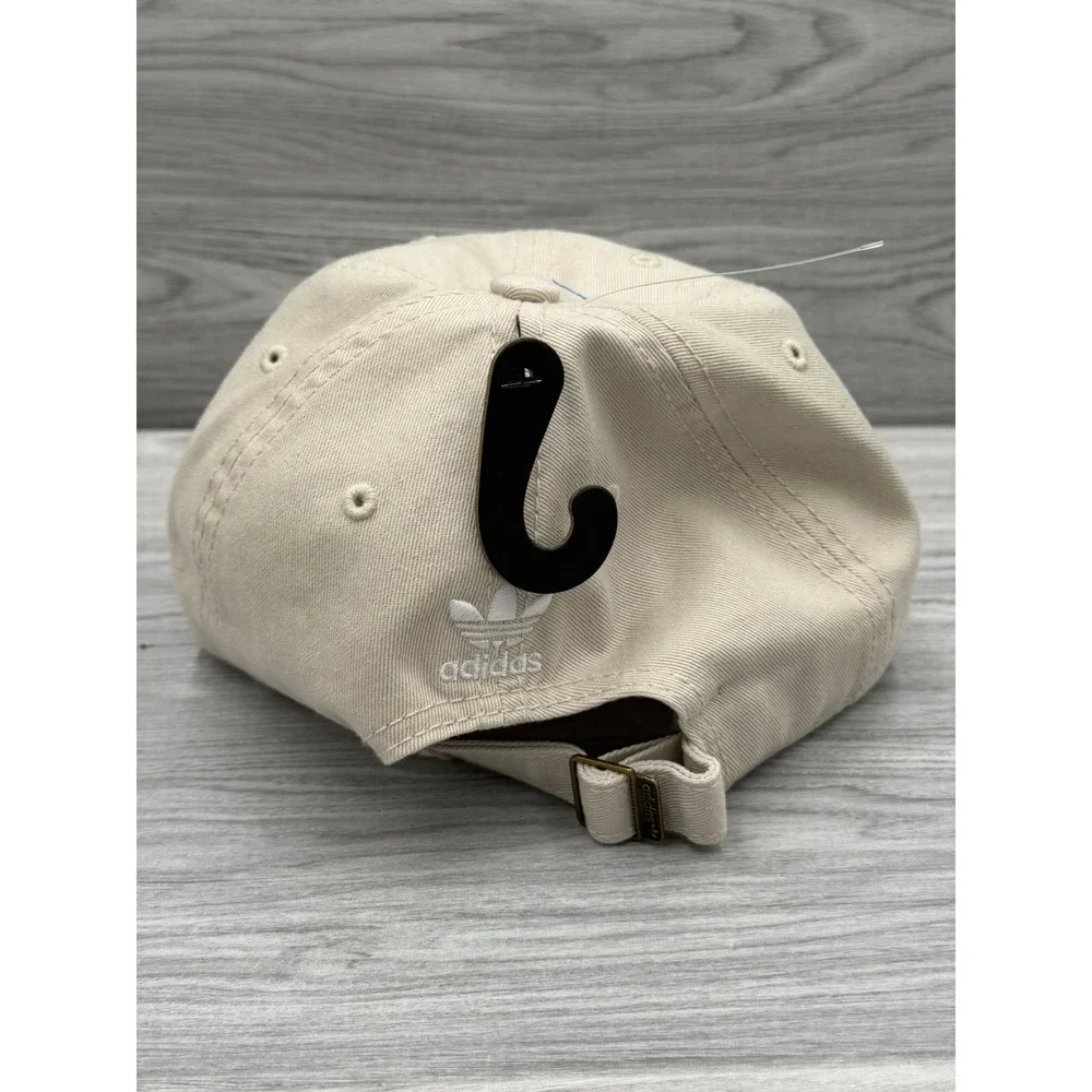 Womens Adidas Originals Relaxed StrapBack Trefoil Style Athletic Hat Khaki